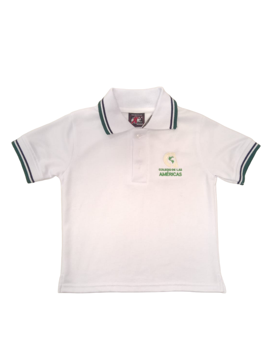 PLAYERA POLO PARA PRIMARIA COLEGIO DE LAS AMÉRICAS (BLANCA)