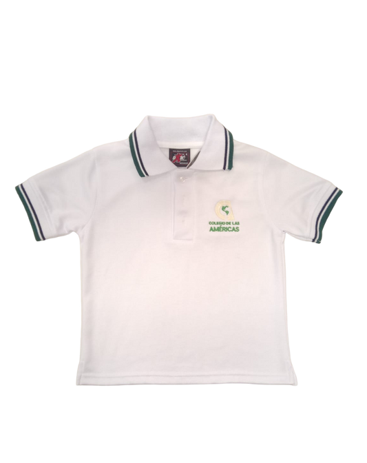 PLAYERA POLO PARA PRIMARIA COLEGIO DE LAS AMÉRICAS (BLANCA)