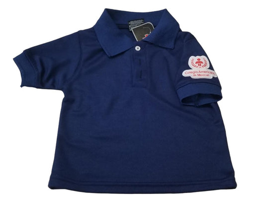 PLAYERA POLO CON LOGO EN MANGA COLEGIO AMERICANO